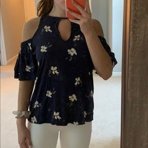 Navy blue American Eagle Off the shoulder top